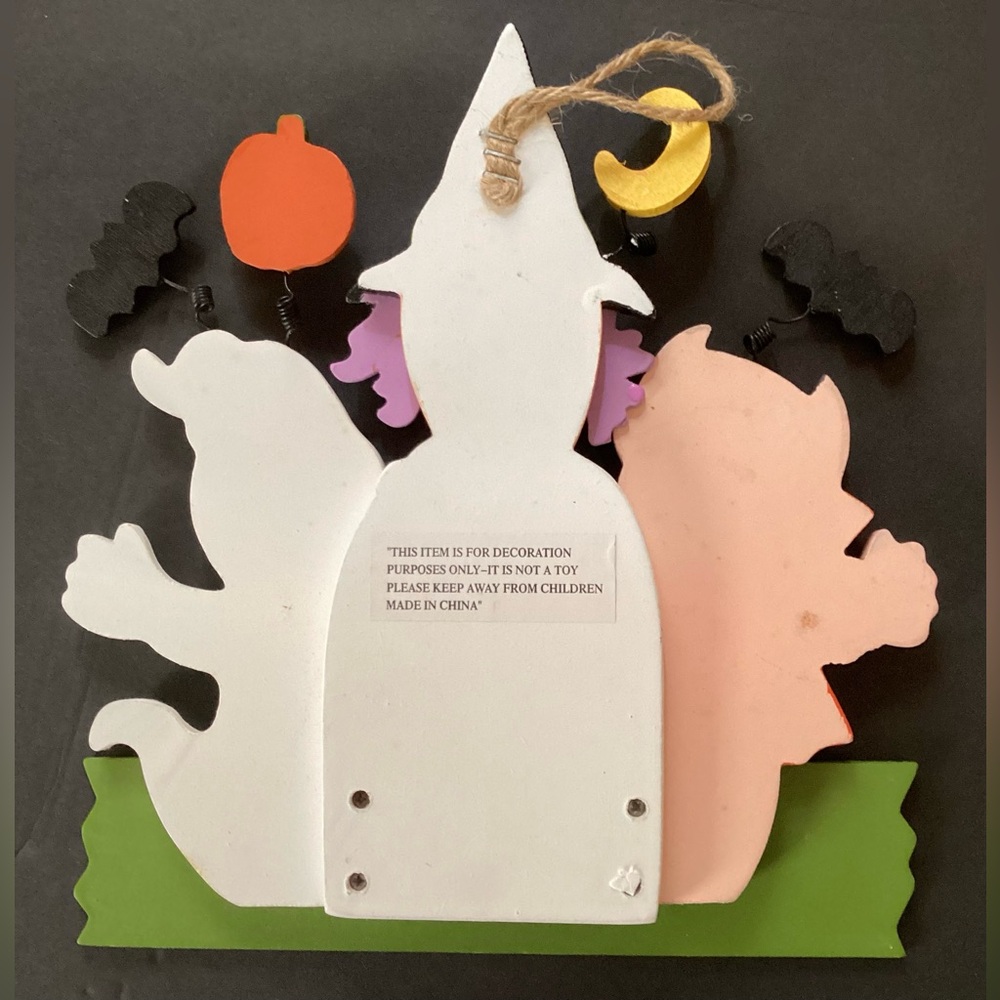 VTG AVON 1997 Halloween Welcome Wooden Door Hanger. - Picture 2 of 14